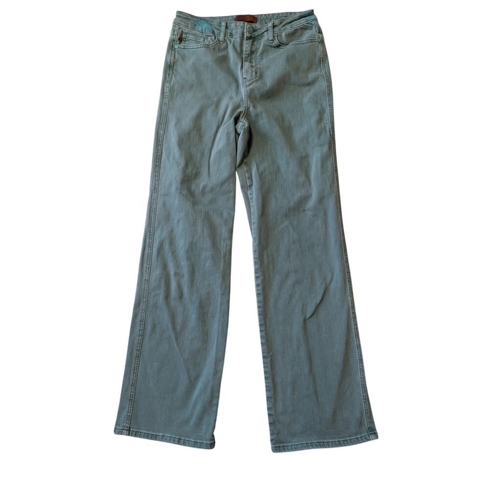 Judy Blue Women's High Rise Wide Leg Olive Green Garment Dyed Pants Size 9/29